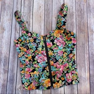 Floral Zip Up Tank 🌺